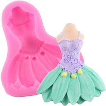3D Skirt Princess Dress Shape Cake Mold Silicone Fondant Cake Decorating Tool Baking Tools Chocolate Gumpaste Mold 2024 - buy cheap