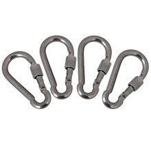 5pcs 304 Stainless Steel M7 Spring Snap Hook Multifunctional Climbing Gear Carabiner Quick Oval Screw Gate Rock Lock 2024 - buy cheap