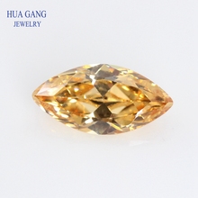 5A Champagne Marquise Shape Brilliant Cut CZ Stone Synthetic Gems Cubic Zirconia For Jewelry Size 1.5x3~10x20mm Free Shipping 2024 - buy cheap