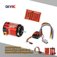 SkyRC 4000KV 8,5 T Американская классификация проводов 2р & CS60 60A бесщеточный сенсорный двигатель и ESC & светодиодный программы карты комбо набор для 1/10 1/12 Багги туристический автомобиль 2024 - купить недорого