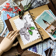 Tarjeta Postal Retro de la serie Stamp 30 hojas, tarjeta de felicitación, tarjeta de mensaje, tarjeta de regalo de sobre de carta de cumpleaños 2024 - compra barato