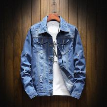Brand 2019 M-5XL Men Jean Jacket Clothing Denim Jacket Fashion Mens Jeans Jacket Thin Spring Outwear Male Cowboy Coat 2024 - buy cheap