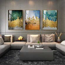 Canvas Painting Abstract Modern Style Gold Wall Art Canvas Poster and Paint Picture for Living Room Bedroom Unframed Home Decor 2024 - buy cheap