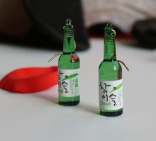 Pendientes acrílicos con forma de botella de vino, 5 uds., moda coreana, verde marrón, pequeño, estilo Punk 2024 - compra barato