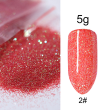 5 20 g/saco Nail Glitter Pó Brilhante Shimmer Cores Pó Pigmento DIY Decorações Da Arte Do Prego de Prata Ouro Rosa Vermelha 2024 - compre barato