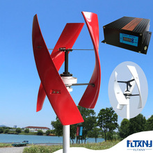 Fltxny-gerador de energia eólica vertical fx 600w, 3 lâminas, 12v, 24v e 48v, cor branca ou vermelha, sem ruído, para uso doméstico 2024 - compre barato