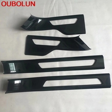 OUBOLUN For Porsche Cayenne 2018 2019 Door Sill Plate Guard Threshold Protector Strip Cover Trim Accessories Stainless Steel 2024 - buy cheap