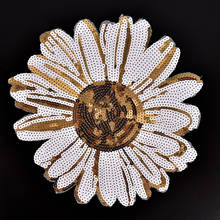 1PCS Sequins Flower Daisy Iron On Patch DIY Apparel Accessories Sewing On Embroidered Applique Patch Clothes Stickers 2024 - buy cheap