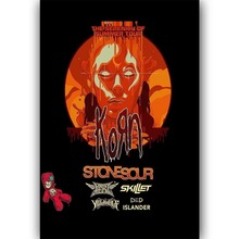 New Korn The Serenity of Summer Tour Music-Silk Art Poster Wall Sticker Decoration Gift 2024 - buy cheap