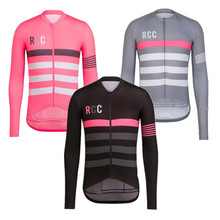 Top quality RCC Pro team Cycling Jersey Long Sleeve Autumn Spring Thin fabric Breathable bicycle Long Sleeve Shirt black Pink gr 2024 - buy cheap