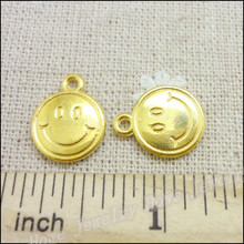 20 pcs Charms smile  Pendant  Gold color  Zinc Alloy Fit Bracelet Necklace DIY Metal Jewelry Findings 2024 - buy cheap