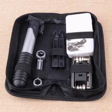 LETAOSK Bicycle Folding Tire Repair Multi Tools Kit Set Mountain Bike Cycling Cycle Puncture Tyre Lever Pump Pouch 2024 - buy cheap