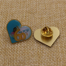 Custom Heart Shape Metal Offset Digital Lapel Pin for Promotional 2024 - buy cheap