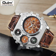 New Model OULM Watch Men Quartz Sports Leather Strap Watches Fashion Male Military Wristwatch Fashion Clock Masculino Relojes 2024 - buy cheap