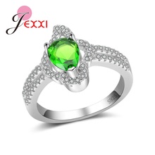 Hot Sell 925 Sterling Silver Finger Rings With Shiny Drop Shape Stone Pretty Jewelry Accessories For Youngs Ladies Girl 2024 - buy cheap