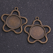 4pcs Antique Bronze Alloy 18mm Round Cabochon Pendant Settings Jewelry Pendant Making 7C1184 2024 - buy cheap