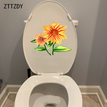ZTTZDY 24.9*20.9CM Hand Drawn Sunflower Cartoon Bedroom Wall Decal Home Decor Toilet Stickers T2-0196 2024 - buy cheap