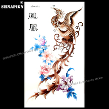 Временная татуировка SHNAPIGN The Rising Phoenix, стикер для боди-арта, 17*10 см, водостойкая искусственная наклейка для стайлинга автомобиля, Настенная Н... 2024 - купить недорого