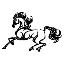 22.9*15.2cm criativo cavalo silhueta engraçado vinil adesivo de carro decalque caminhão bumper preto/prateado embutido 2024 - compre barato