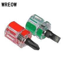 durable 2pc/set High Hardness chrome vanadium Portable Micro Mini Stubby Slotted Screwdriver Tool Tackle Green/Red 2024 - buy cheap