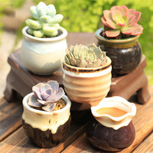 Mini Ceramic Vase for Succulents Flower Box Pot Wedding Christmas Home Garden Decoration 2024 - купить недорого