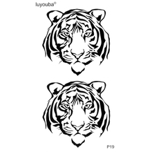 30pcs Tiger Head Temporary Tattoos For Men Fake Tattoo Harajuku Tatouage Temporaire Homme Tatoo Kids Henna Tattoo sticker 2024 - buy cheap