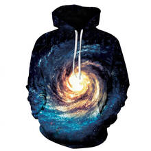 Jiekanila 2016 Space Galaxy 3d Sweatshirts Men/Women Hoodies With Hat Print Stars Nebula Autumn Winter Thin Hooded Hoody Tops 2024 - buy cheap