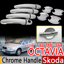 For Skoda Octavia Mk1 1U 1U2 1996-2004 Chrome Door Handles Covers Trim Set of 4pcs Car Accessories Stickers Car Styling 2000 2024 - buy cheap