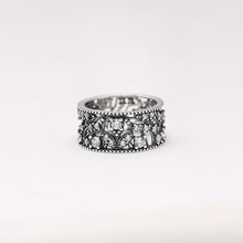 Женское кольцо из серебра 925 пробы с блестящим кубическим цирконием 2024 - купить недорого