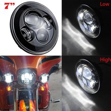 7'' Round Projector LED Headlight Waterproof LED Auto Headlamp Road King Street Glide Softail for Harley Motorcycle 2024 - buy cheap