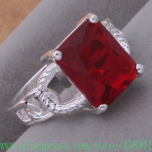 Посеребренное кольцо, посеребренные модные ювелирные изделия, роскошные изделия из Красного камня/elnancua bmpaktwo AR401 2024 - купить недорого