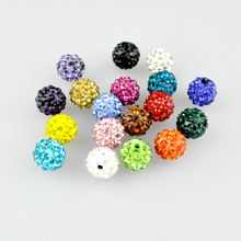 20Pcs/Lot 10MM Round Clay Beads Disco Crystal Pave Ball Beads Jewelry Earrings Bracelet DIY Beads 17 Colors For Choose 2024 - buy cheap