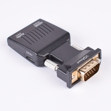 Convertidor adaptador VGA a HDMI VGA macho hembra a HDMI 1080 P convertidor de vídeo con Cable de alimentación de Audio para PC ordenador portátil 2024 - compra barato