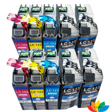 10 printer ink cartridges compatible for Brother LC-121 LC-123 LC-125 LC-127 XL with Chip 2024 - buy cheap