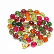 Женское Ожерелье с разноцветными гранеными круглыми бусинами из турмалина и кварца, 18 дюймов, 8,10,12 мм, B1492 2024 - купить недорого