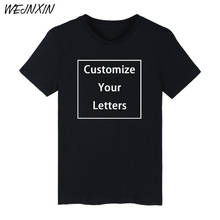 WEJNXIN летняя хлопковая футболка для мужчин и женщин модные своими руками на личных фотографии логотипа текста изображения с индивидуальным принтом вы можете выбрать свой собственный дизайн футболка 2024 - купить недорого