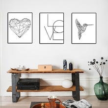 Nordic Canvas Painting Home Decor Print Poster Living Room Bedroom Wall Picture Art Painting Line Heart Love Abstract Minimalist 2024 - buy cheap