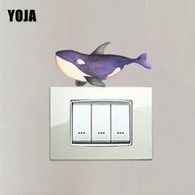 YOJA Cartoon Fish Interesting Switch Decal Living Room Bedroom Wall Sticker PVC 11SS0050 2024 - buy cheap