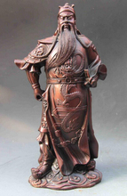 Estátua de buda guerreiro guan gong guan yu em bronze vermelho folclore chinês xd 001470 2024 - compre barato