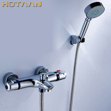 HOTAAN 1 Set Thermostatic Faucet Shower Bath Faucet Cold and Hot Water Mixer Short Nose Double Handle YT-5312 2024 - buy cheap