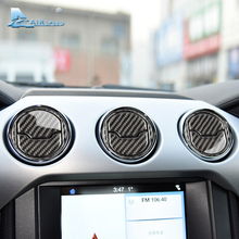 AIRSPEED-ventilación de salida de aire acondicionado Central de coche, accesorios de fibra de carbono para Ford Mustang 2015 2016 2017, cubierta de pegatina de marco de CA 2024 - compra barato