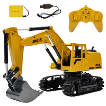 rc alloy engineering vehicle car toy for boy hydraulic crawler excavator remote control truck model machine on the radio 10CH 2024 - buy cheap