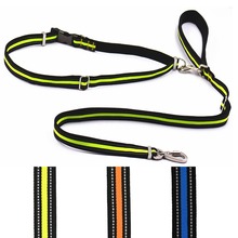 Best Quality Reflective Hands Free Dog Leash  dog Leash With Adjustable Waist Belt Pet leads For Running Jogging Hiking Walking 2024 - buy cheap