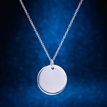 silver  plated Necklace, silver Pendant fashion jewelry , disk shiny  /gfbaowia hwjaqnqa LQ-P137 2024 - buy cheap