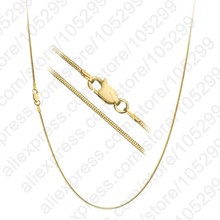 Nice 1PC Fashion Jewelry Necklace Chains Real   Yellow Gold Filled Snake Chain+Lobster Clasp For Pendant 16-30 Inches 2024 - buy cheap