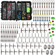 175Pcs/Box Fishing Accessories Kit With Tackle Box Including Hooks Line Beads Different Fishing Swivels Lead Fishing Sinker 2024 - buy cheap