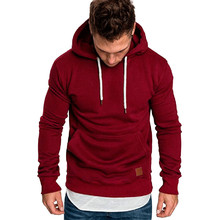 2019 NEW Spring Sweatshirt Men Casual Hoodies Male Long Sleeve Solid Hoodie Men Plus Size 2024 - buy cheap