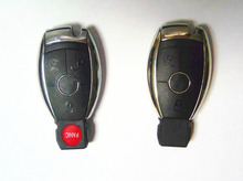 Умный чехол для ключа с дистанционным управлением для Benz GL450 S B CLK класс 3 Кнопка/3 + 1 кнопка с лезвием ключа и держателем батареи Чехол для ключа 2024 - купить недорого