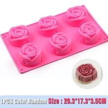 Nova flor rosa forma de silicone sabão flor bolo bakeware ferramenta muffin cupcake jello pudim gelo molde pastelaria biscoito cozimento 2024 - compre barato