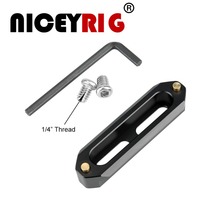 Niceyrig-suporte de trilho nato, equipamento estabilizador nato de suporte para câmera, kit com alça e gaiola dslr, resistente de 1/4 polegadas, 70mm 2024 - compre barato
